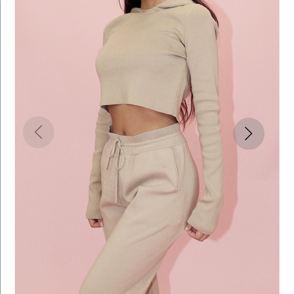 NEW WITH TAGS!!! cry baby tan knit joggers set - Picture 2 of 6